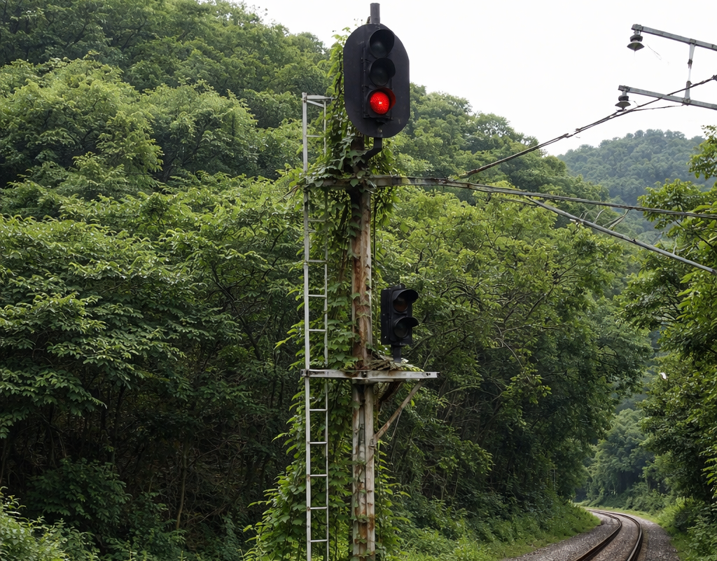 標識・信号周りのつる草絡みつき防止